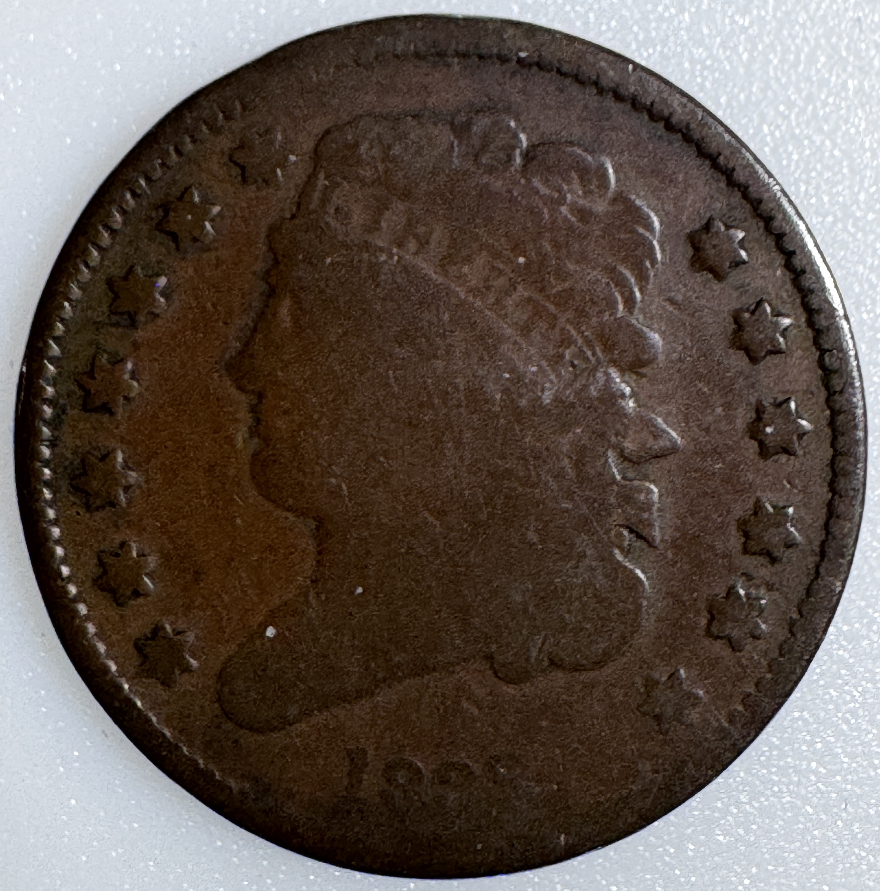 1835 Classic Half Cent PCGS Genuine G Details