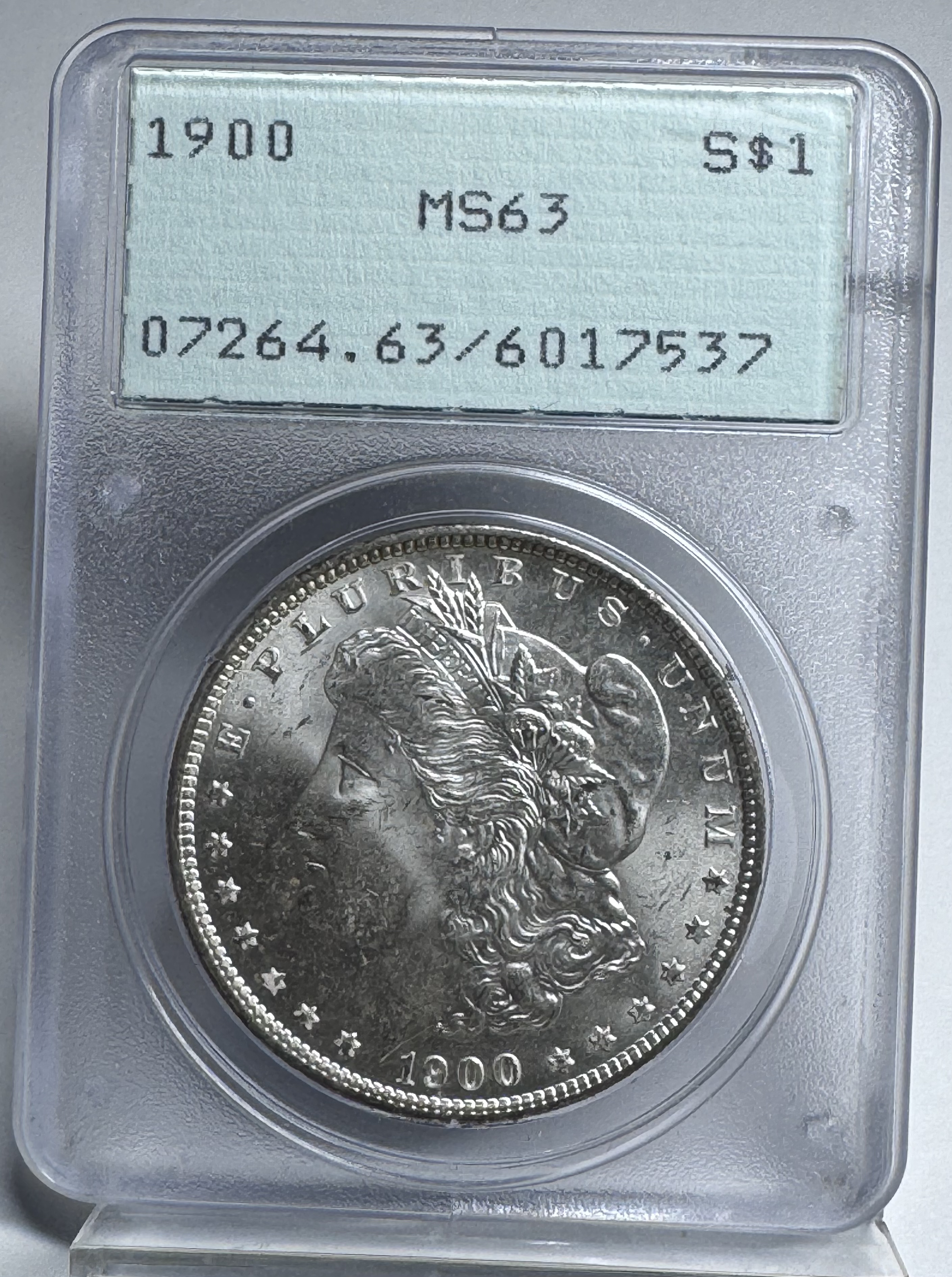 1900 Morgan Silver Dollar PCGS MS-63 OGH 1st Gen
