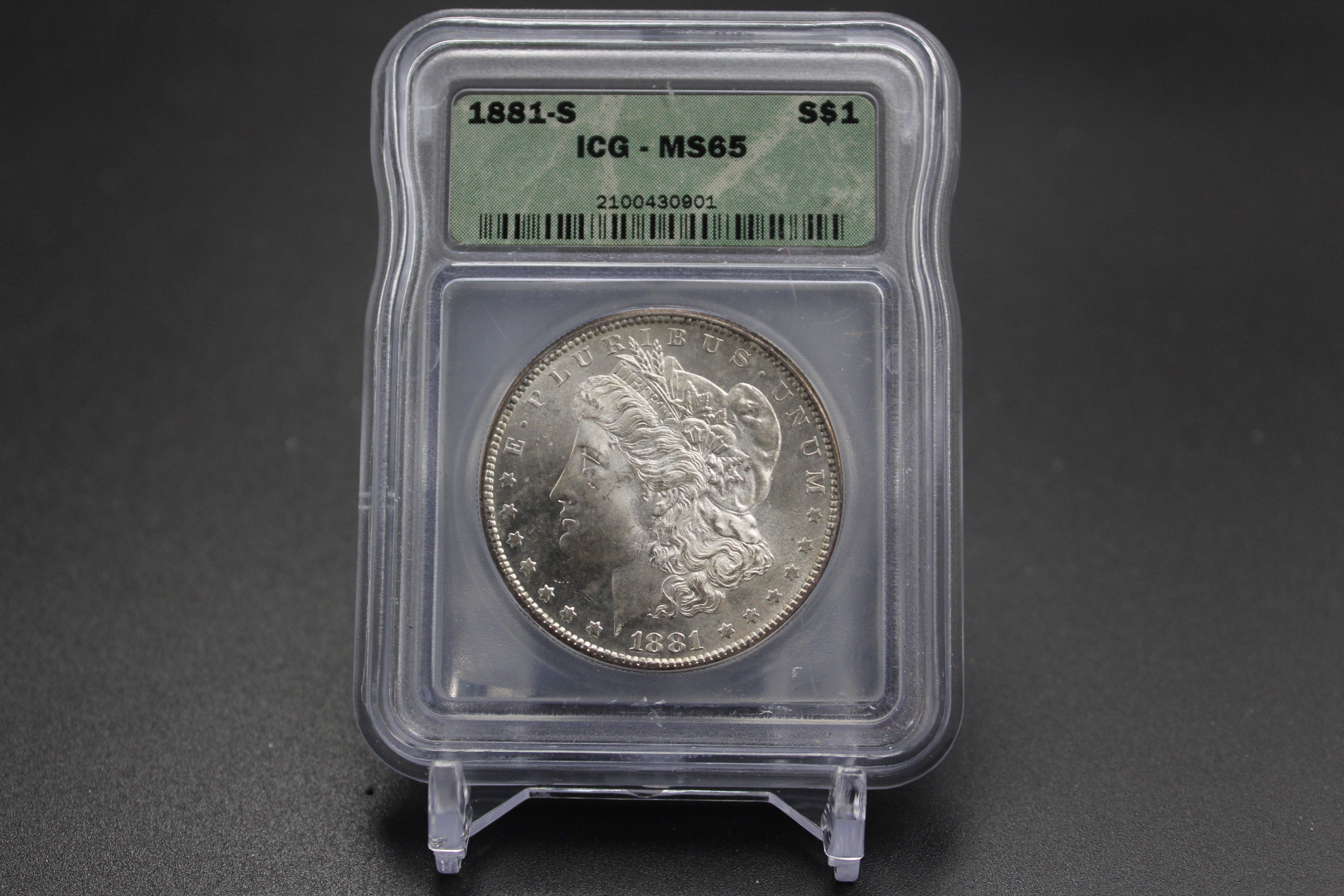 1881-S Morgan Silver Dollar ICG MS-65