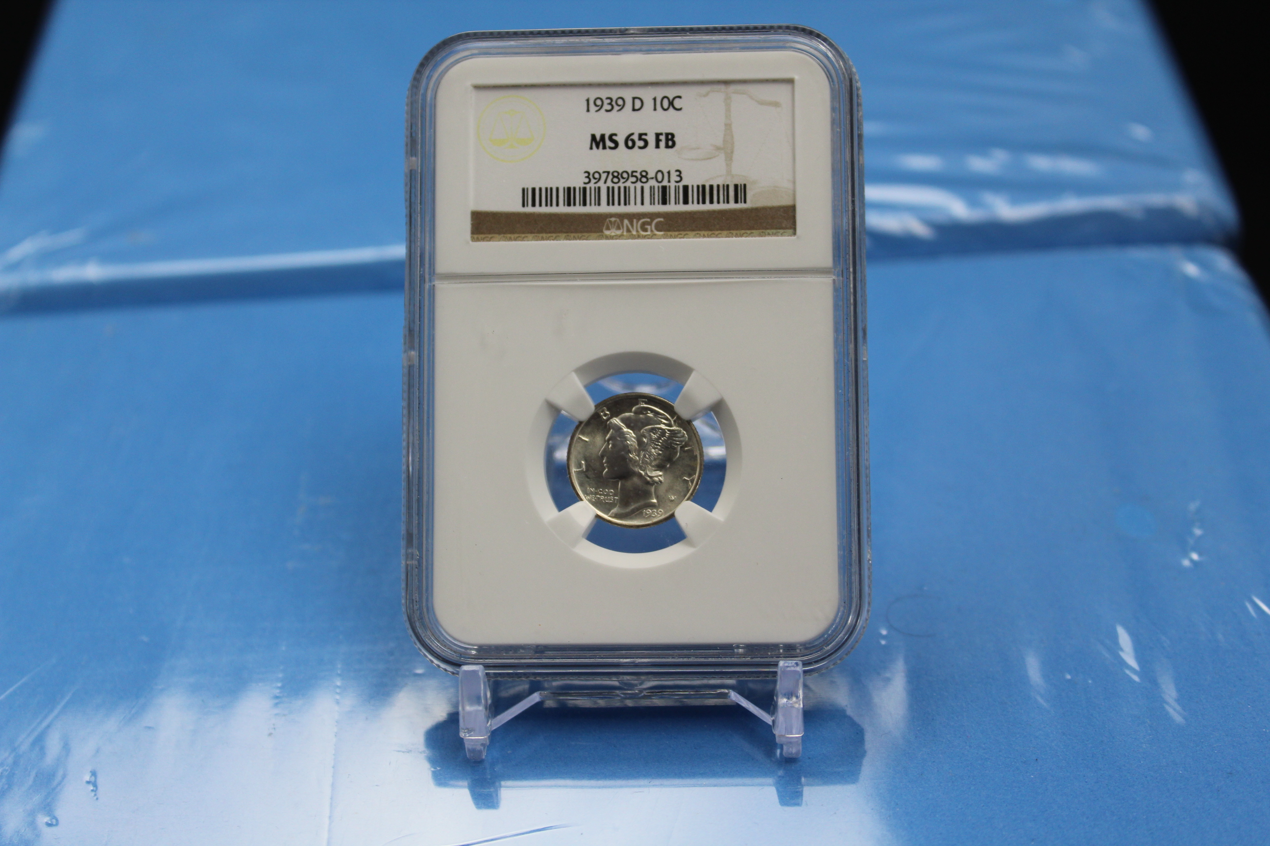 1939-D Mercury Dime NGC MS-65 FB