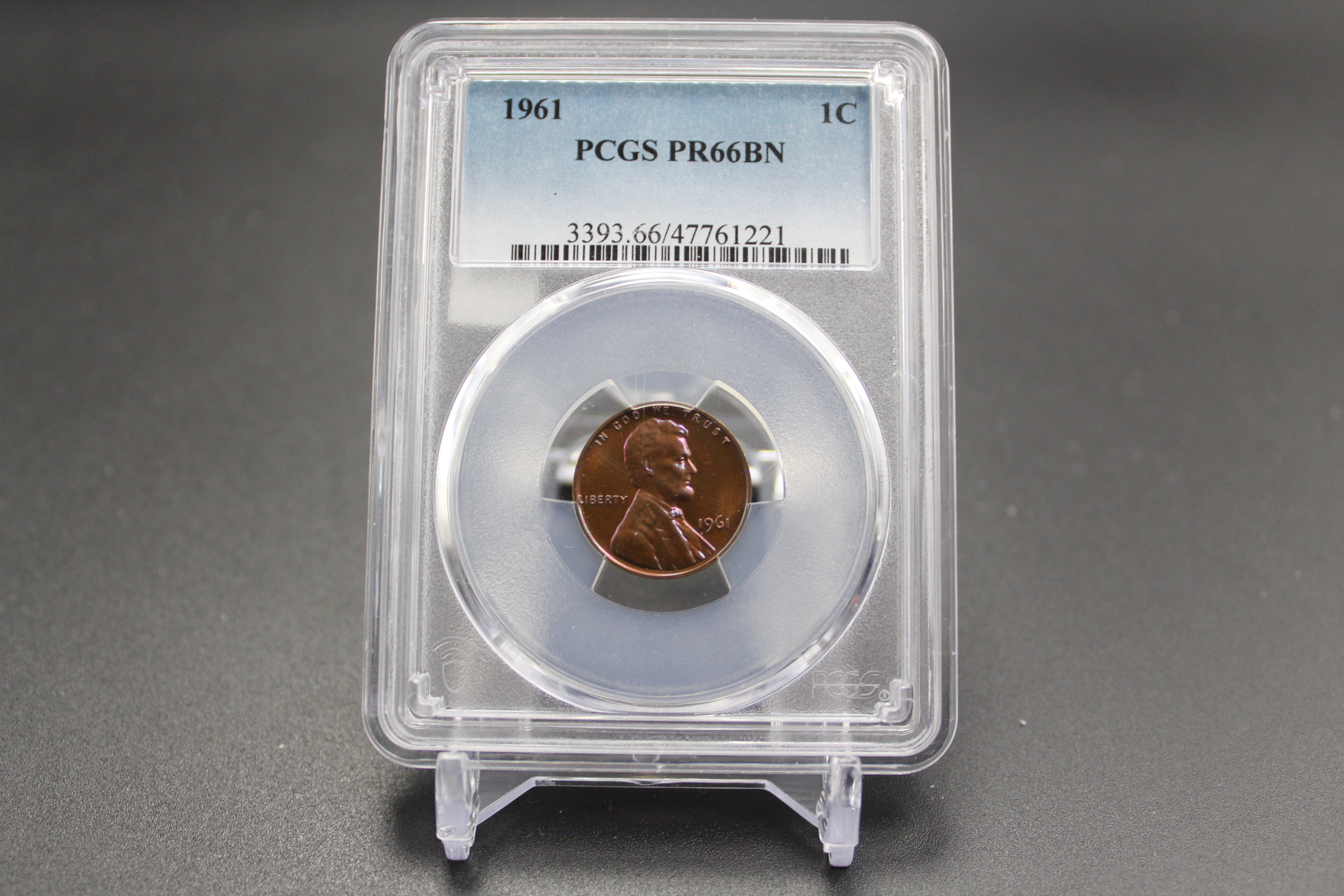 1961 Lincoln Cent PCGS Proof-66 BN